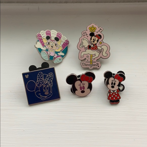 Disney | Jewelry | Disney Authentic Minnie Mouse Pin Bundle | Poshmark